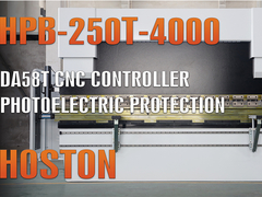 Hoston CNC Press Brake HPB-250T-4000 with DA58T CNC Controller (2D Programming Function)