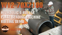 Hydraulic 4-roller Plate Bending Machine W12-70×2100